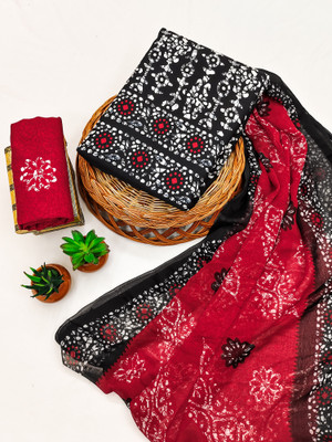 ANAND Crepe Floral Print Salwar Suit Material