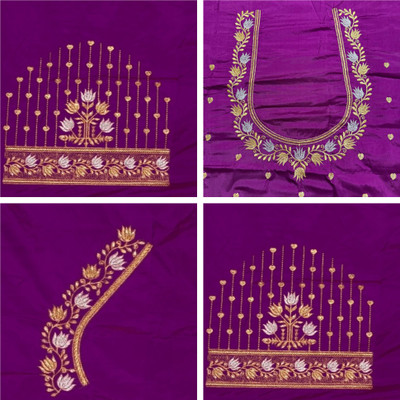 Blouseji Cotton Silk Embroidered Blouse Material