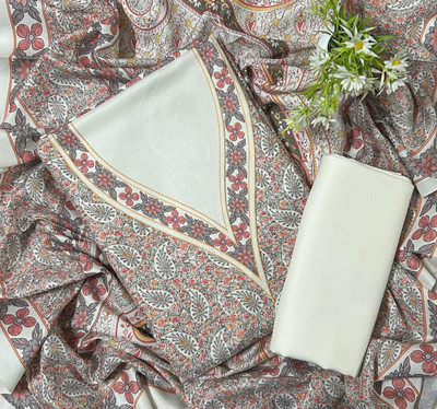 EJS Wool Floral Print Salwar Suit Material