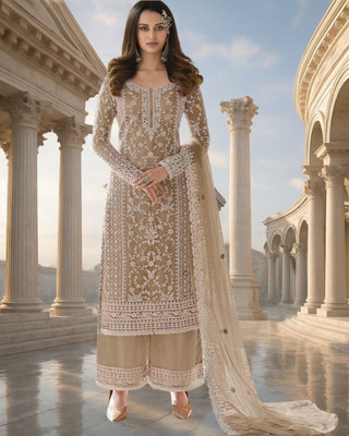 Dealbazaars Corporation Net/Lace Dyed, Embroidered, Embellished, Self Design Salwar Suit Material