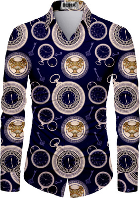 BDR ENTERPRISE Cotton Blend Printed Shirt Fabric