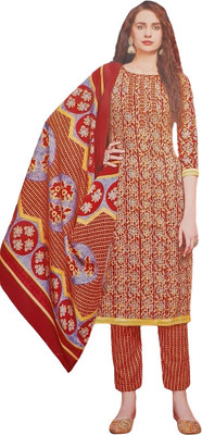 Ardunity E-mart Cotton Blend Embroidered Salwar Suit Material