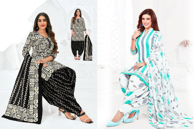 laxmi creation Crepe Printed Salwar Suit Material