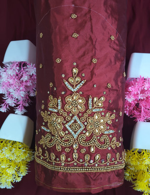 DSF FASHION Silk Blend Embroidered Blouse Material