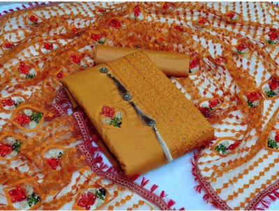 star impex Cotton Blend Self Design Kurta & Churidar Material