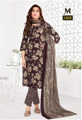 William Crepe Printed Salwar Suit Material