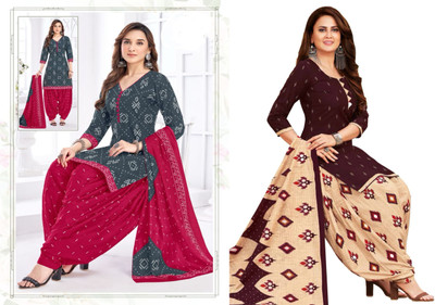 SEWDHAGA Crepe Printed Salwar Suit Material