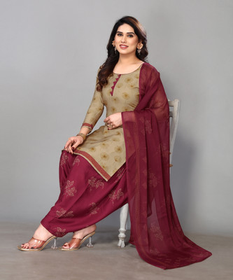 Priyashi Crepe Animal Print Salwar Suit Material