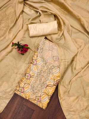 Blissta Organza Embellished Salwar Suit Material