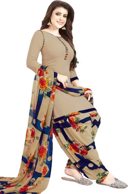 S Creation Crepe Printed Salwar Suit Material