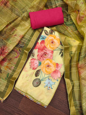 Tasrika Cotton Blend Floral Print Salwar Suit Material