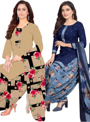 Threads Cotton Blend Printed Salwar Suit Material