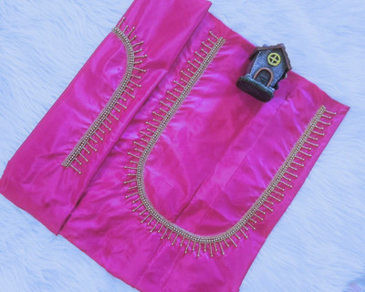 Kaf Art Silk Embellished Blouse Material