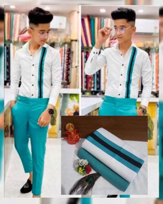 VISTROL FAB Cotton Blend Printed Shirt & Trouser Fabric
