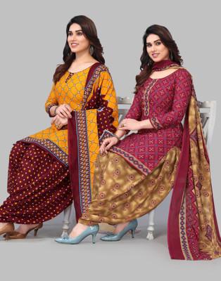 Samah Cotton Blend Floral Print Salwar Suit Material