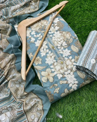 Meghdoot Textiles Pure Cotton Embroidered, Floral Print Salwar Suit Material