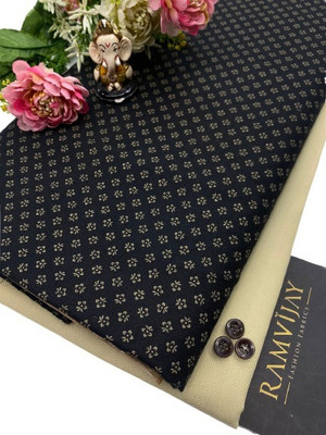 KRISHNA FASHION MART Cotton Blend Printed Shirt & Trouser Fabric