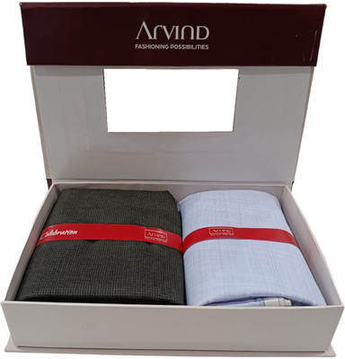 Arvind Cotton Blend Solid Shirt & Trouser Fabric