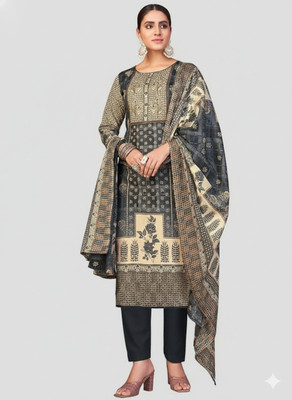 Visista Wool Printed Salwar Suit Material