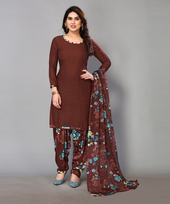 SIMPLYETHNIC Crepe Solid Salwar Suit Material
