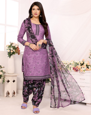The Nirvaan Crepe Floral Print Salwar Suit Material