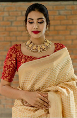 Kanjivaram Jacquard Striped Blouse Material