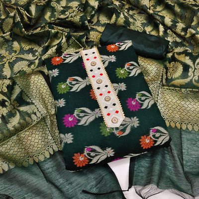 Kimisha Jacquard Floral Print Salwar Suit Material