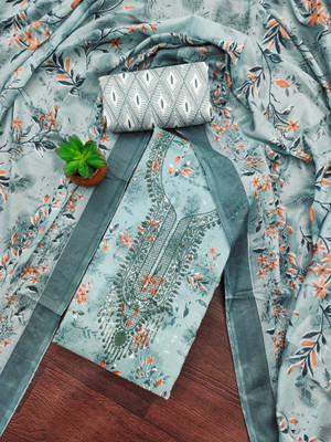 Jaipur Kurti Pure Cotton Floral Print Salwar Suit Material