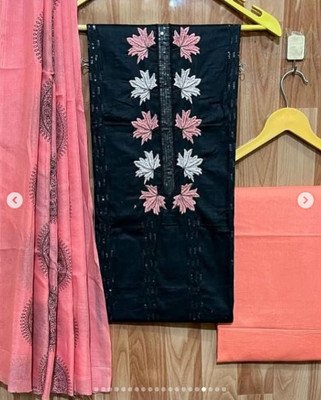 MYRAADESIGNER Pure Cotton Embroidered Salwar Suit Material