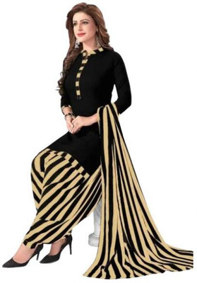 EverEthnic Cotton Blend Self Design Salwar Suit Material