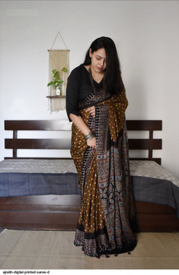 MJ TRENDZ Pure Silk Printed Blouse Material