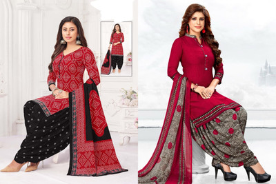 SIMPLYETHNIC Crepe Printed Salwar Suit Material
