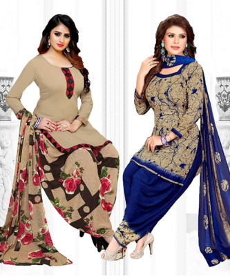 ANIRAV Crepe Printed Salwar Suit Material