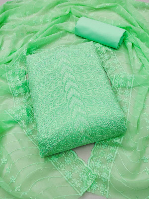 rang rani textiles Chanderi Embroidered Salwar Suit Material
