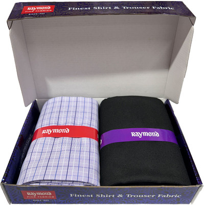 Raymond Cotton Blend Solid, Checkered Shirt & Trouser Fabric