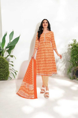 Nikhaar Cotton Blend Printed Salwar Suit Material