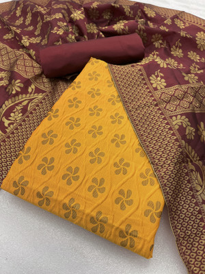 WEYLIN Jacquard Solid Salwar Suit Material