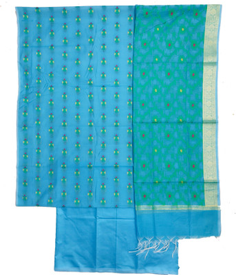 SHREEMAA CREATIONS Cotton Silk Self Design Salwar Suit Material