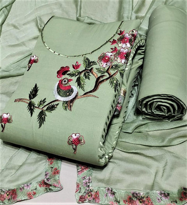 NANDUVIKA Cotton Blend Embroidered Salwar Suit Material