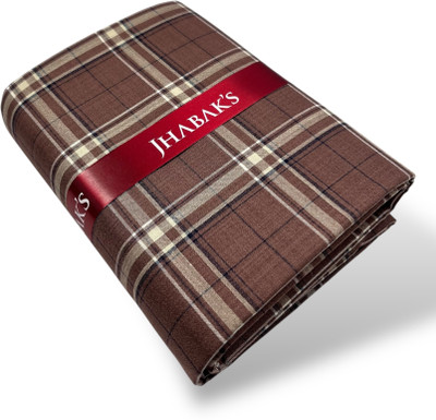 JHABAK'S Cotton Blend Checkered Shirt Fabric