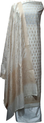 Naveera Pure Cotton Self Design Salwar Suit Material