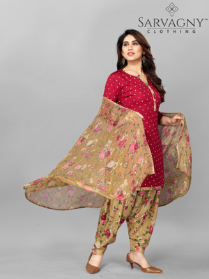Swaron Crepe Paisley Salwar Suit Material
