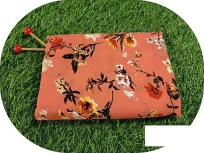 JUGNOO Crepe Floral Print Kurta Fabric