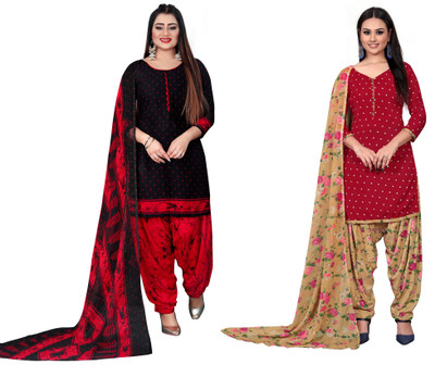 PARADISE PRINTS Crepe Printed Salwar Suit Material