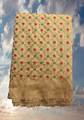 Shantuba textiles Cotton Blend Embroidered Blouse Material