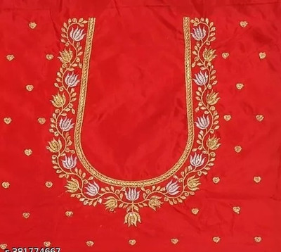 Vraj Fashion Art Silk Embroidered Blouse Material