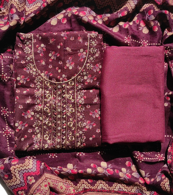 GC80 BY GAURI COLLECTION Wool Floral Print Salwar Suit Material