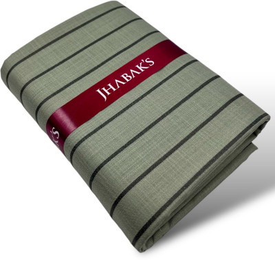 JHABAK'S Cotton Blend Striped Shirt Fabric