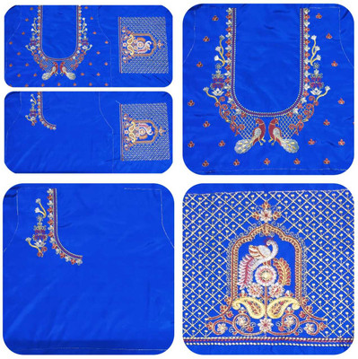 aai k Cotton Silk Embroidered Blouse Material