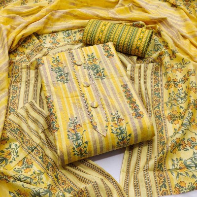 PandadiSaree Cotton Blend Printed Salwar Suit Material